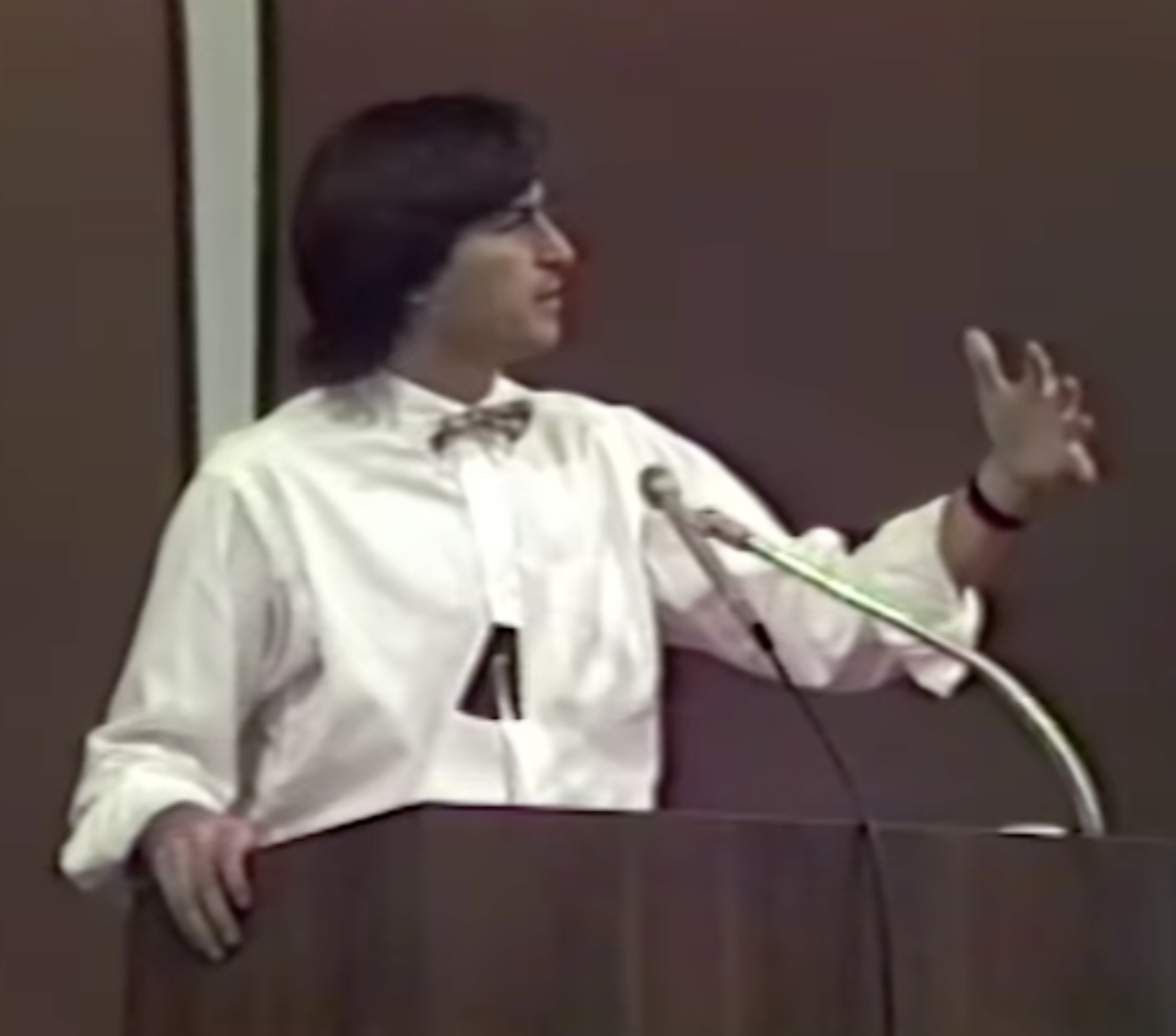 Steve Jobs at the International Design Conference in Aspen, 1983.